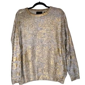 2/$20Line the Label gold metallic sweater small